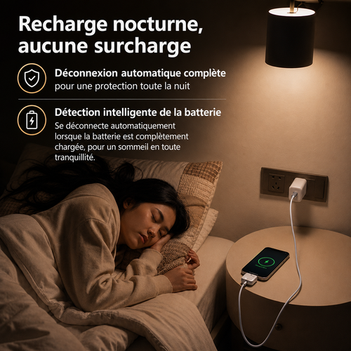 VoltGuard – Chargeur USB Arrêt Automatique IA